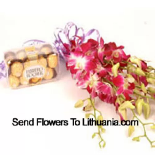 Conjunto de orquídeas com 16 peças de Ferrero Rocher