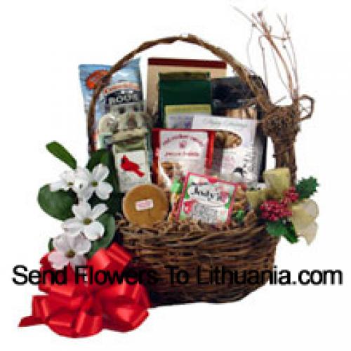 Gift basket Containing Assorted Snacks